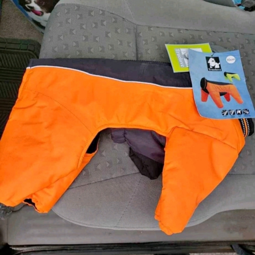Orange Small Dog Snowsuit